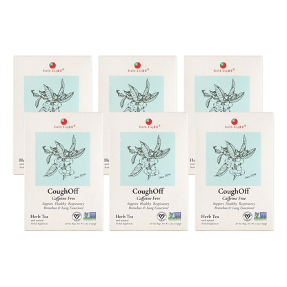CoughOff Herbal Tea six-pack with coconut oil