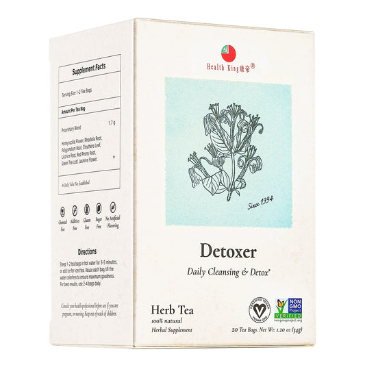 Box of Detoxer Herb Tea with organic labels