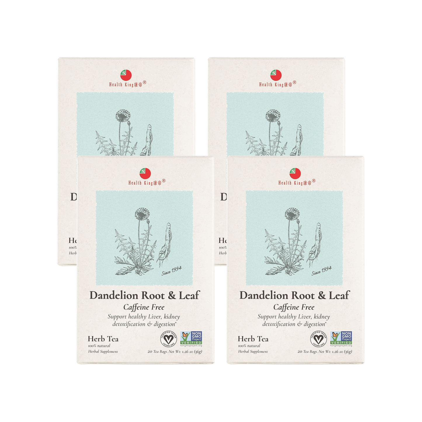 Dandelion Root & Leaf Herb Tea | Detoxification & Digestion - HealthKing