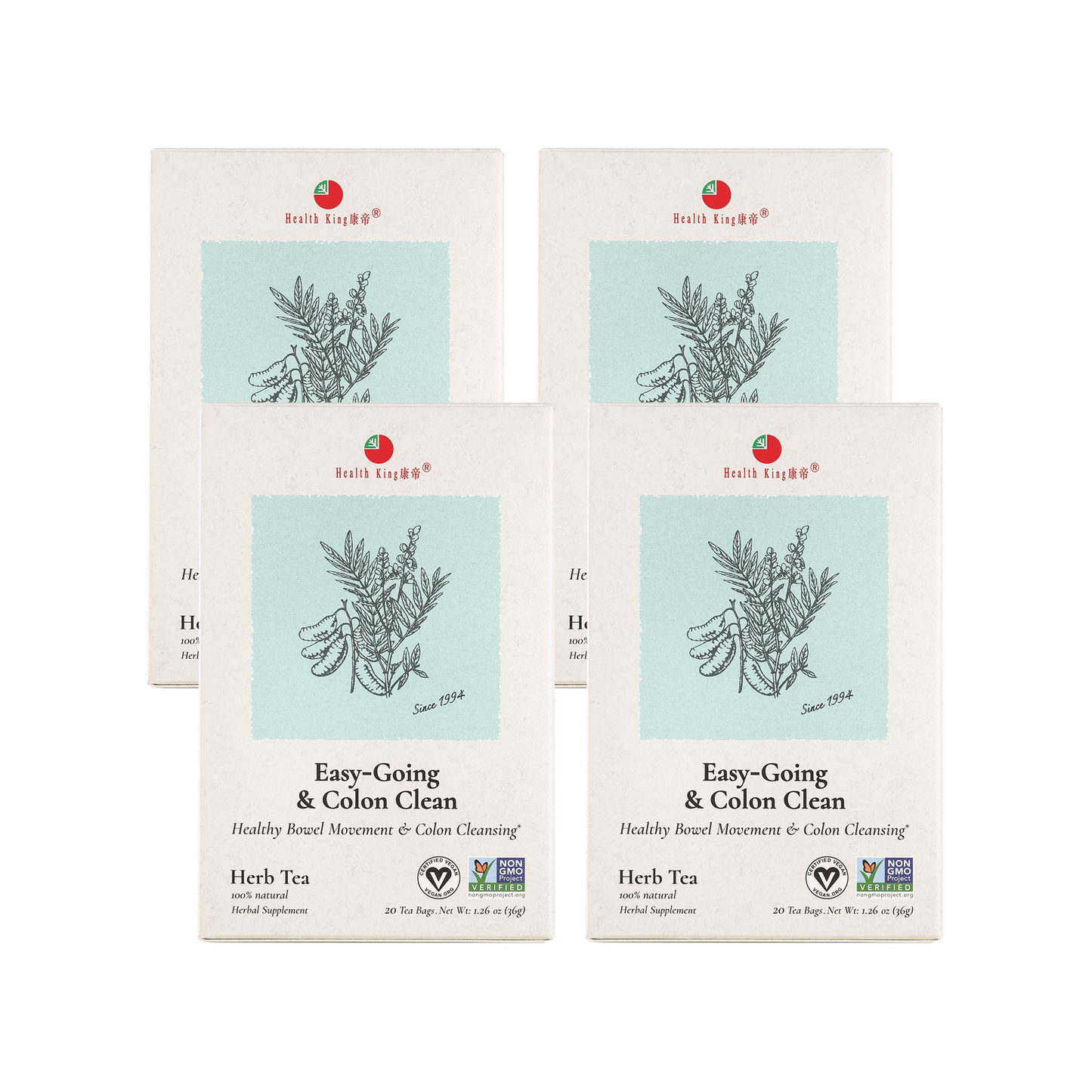 Easy-Going & Colon Clean Herb Tea | Healthy Bowel Movement & Colon Cleansing - HealthKing