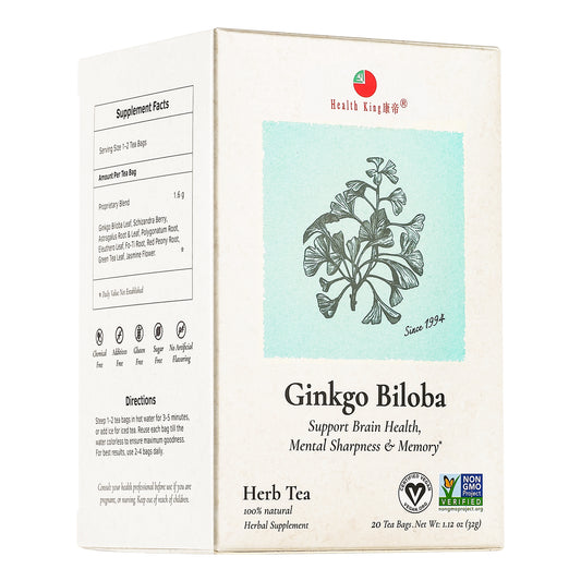 Ginkgo Biloba herbal tea for mental clarity and memory enhancement