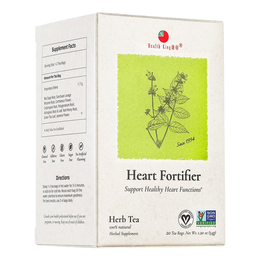 Box of Heart Fortifier Herb Tea designed to support heart health