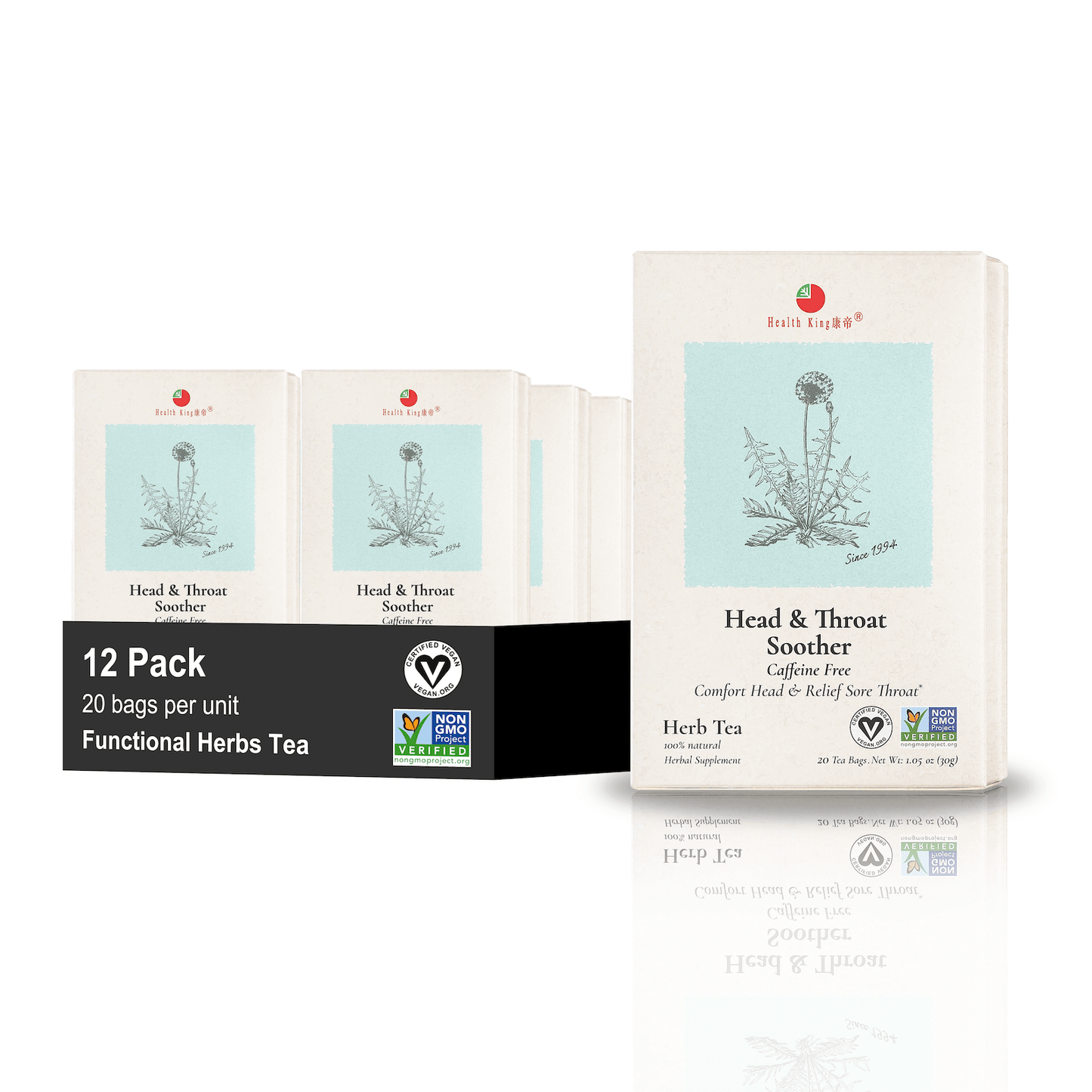 Head & Throat Soother Herb Tea | Comfort Head & Relief Sore Throat - HealthKing