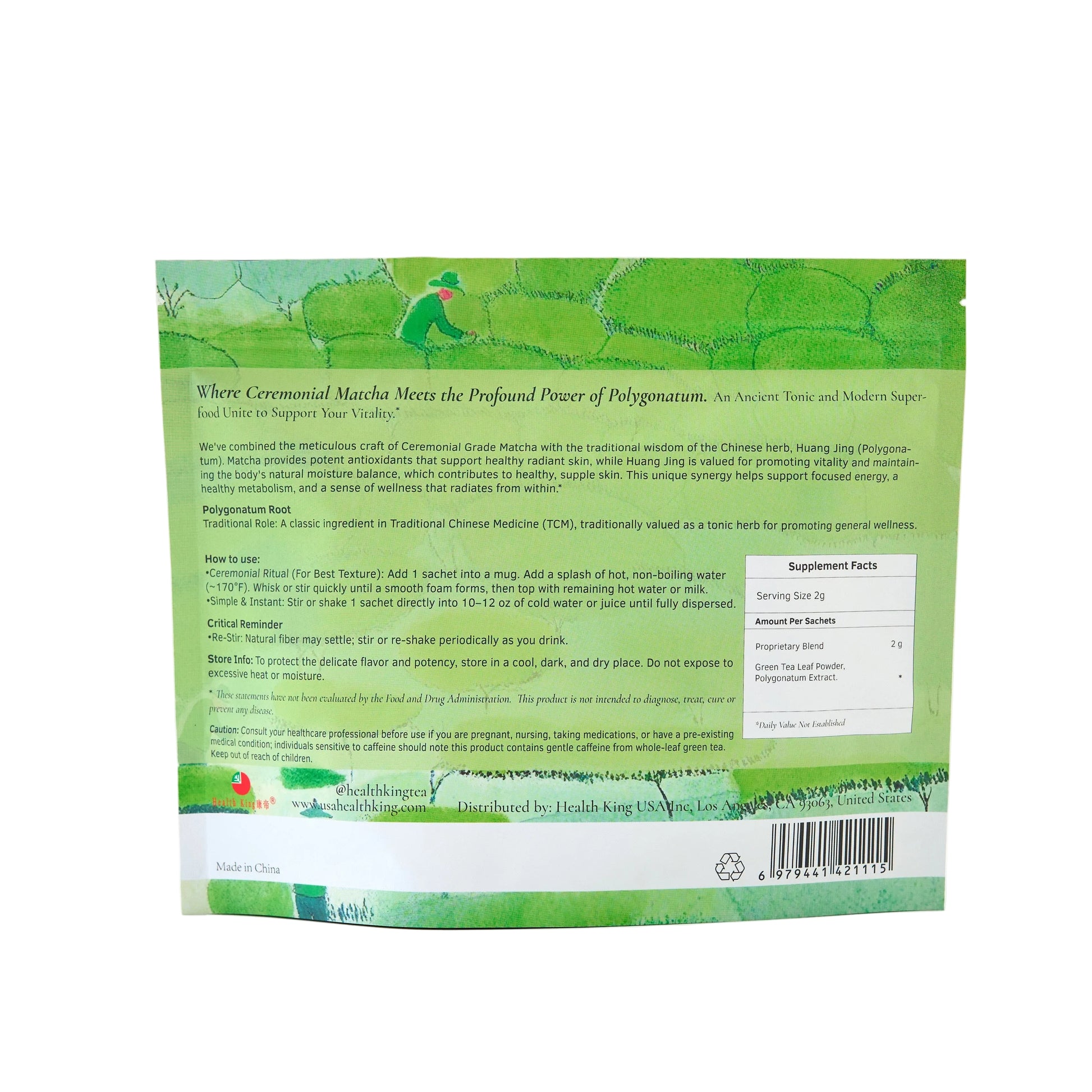matcha back white backgroud