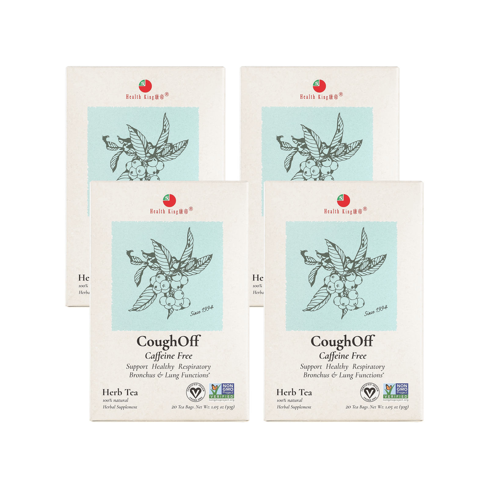 CoughOff Herb Tea | Support Healthy Upper Respiratory & Bronchus - Health King