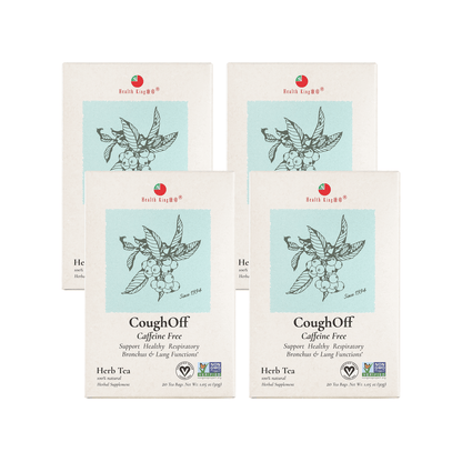 CoughOff Herbal Tea four pack for bronchial health