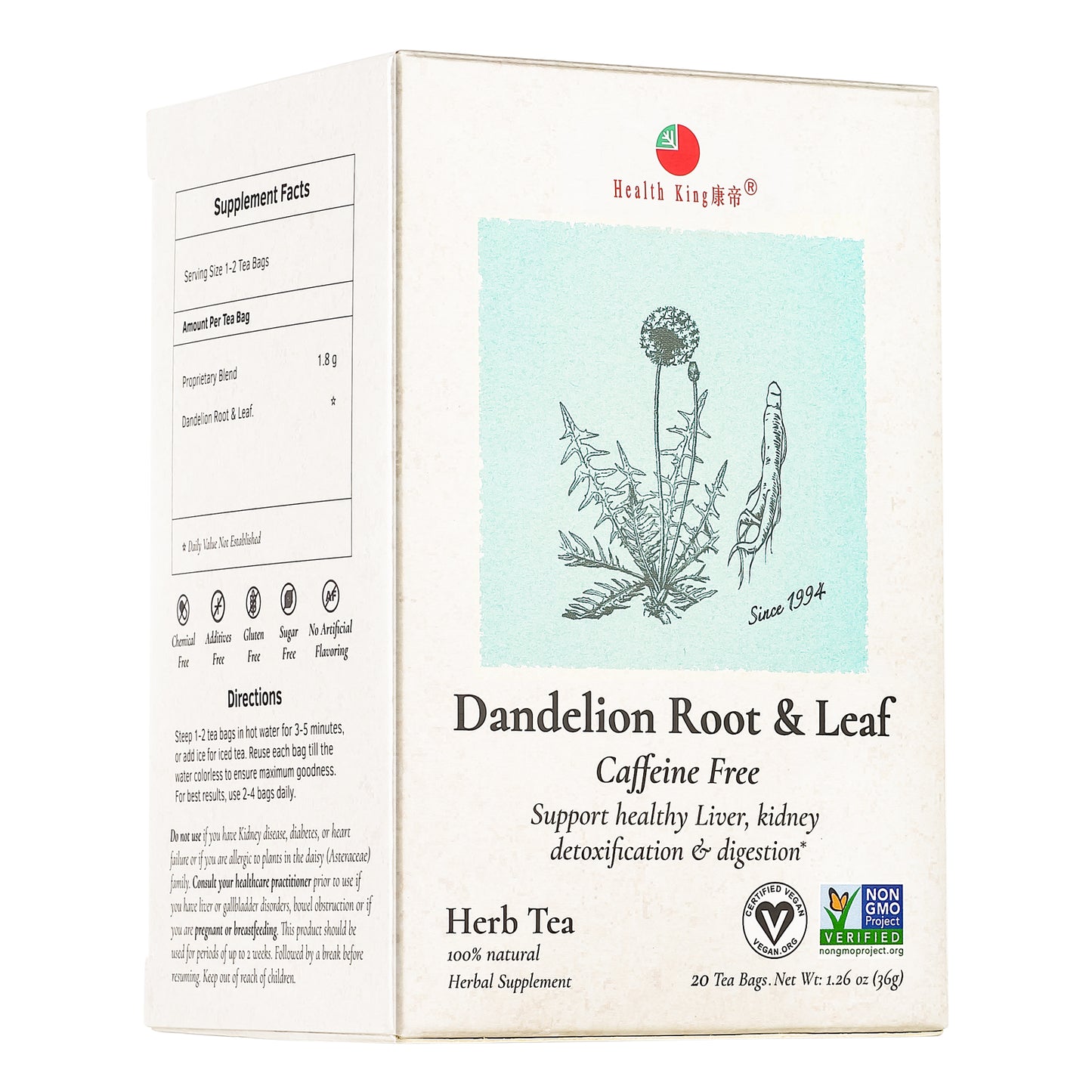 Dandelion Root & Leaf Herb Tea  | Detoxification & Digestion