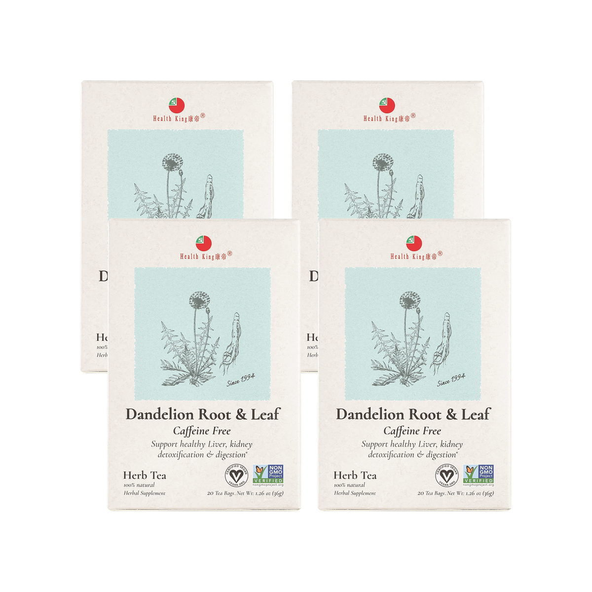 Dandelion Root & Leaf Herb Tea  | Detoxification & Digestion - HealthKing