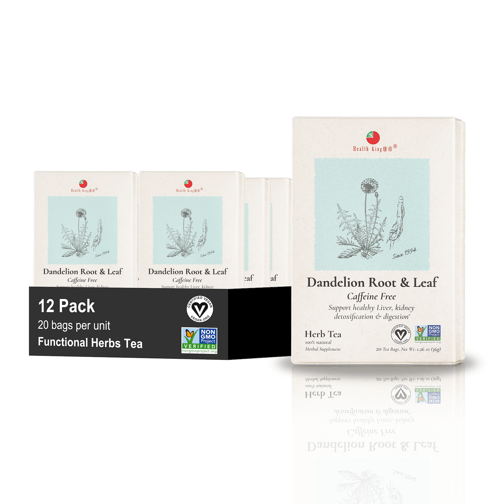 Dandelion Root & Leaf Herb Tea  | Detoxification & Digestion - HealthKing