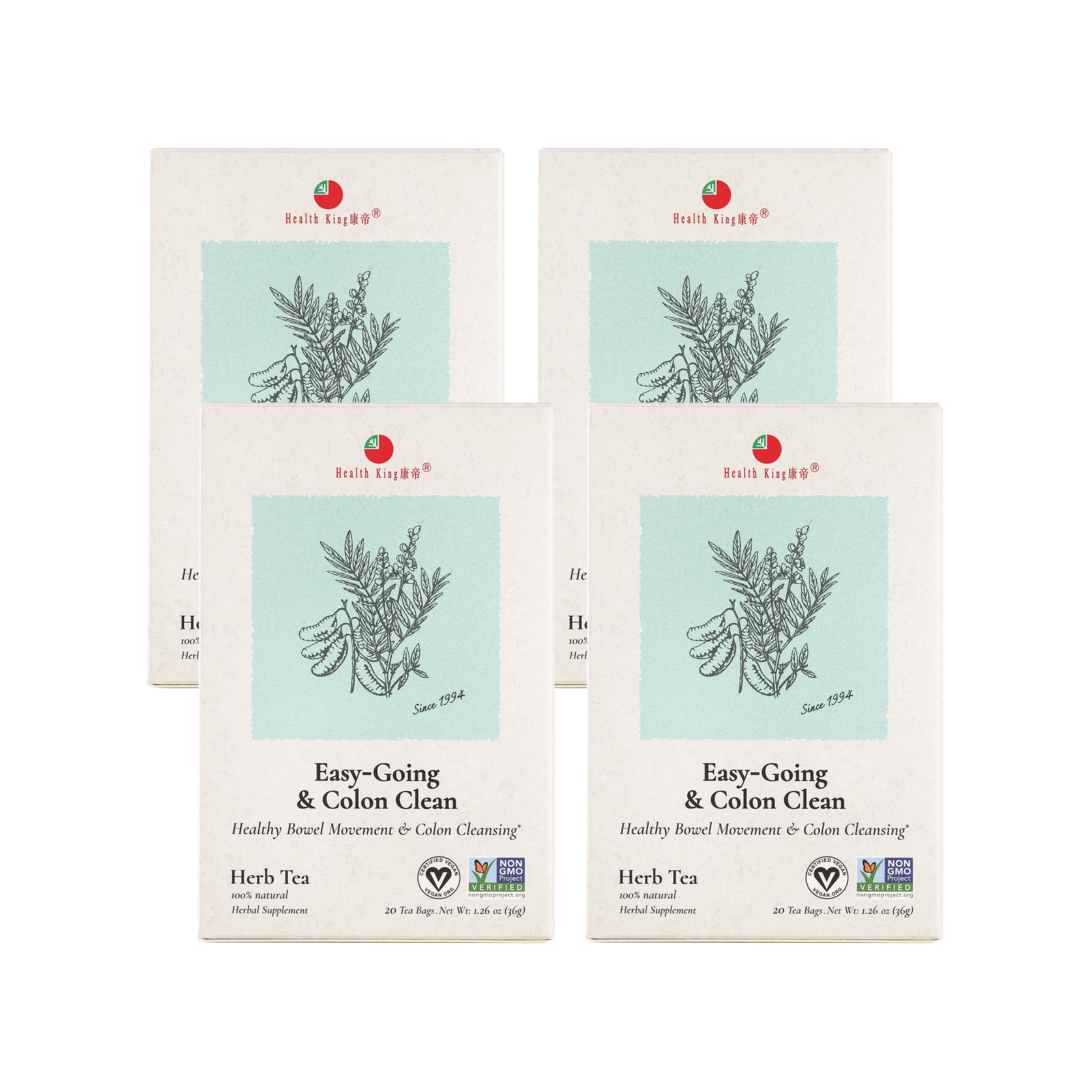Easy-Going & Colon Clean Herb Tea | Healthy Bowel Movement & Colon Cleansing - HealthKing