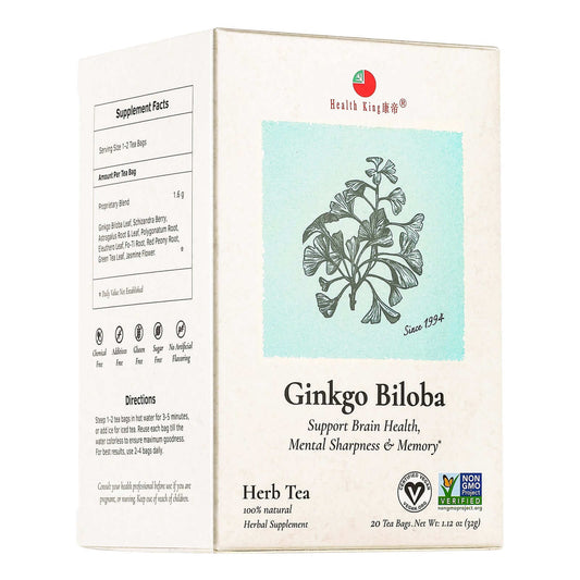Ginkgo Biloba herbal tea for mental clarity and memory enhancement