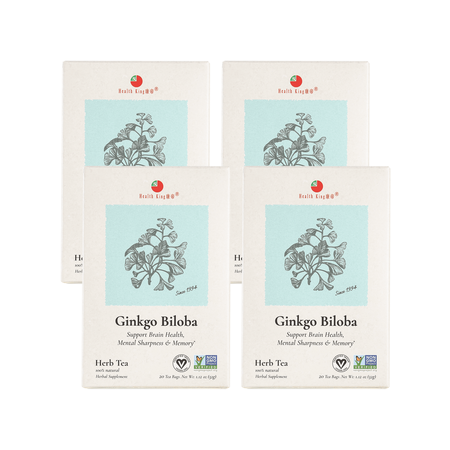 Ginkgo Biloba Herb Tea | Mental Sharpness  & Memory - HealthKing