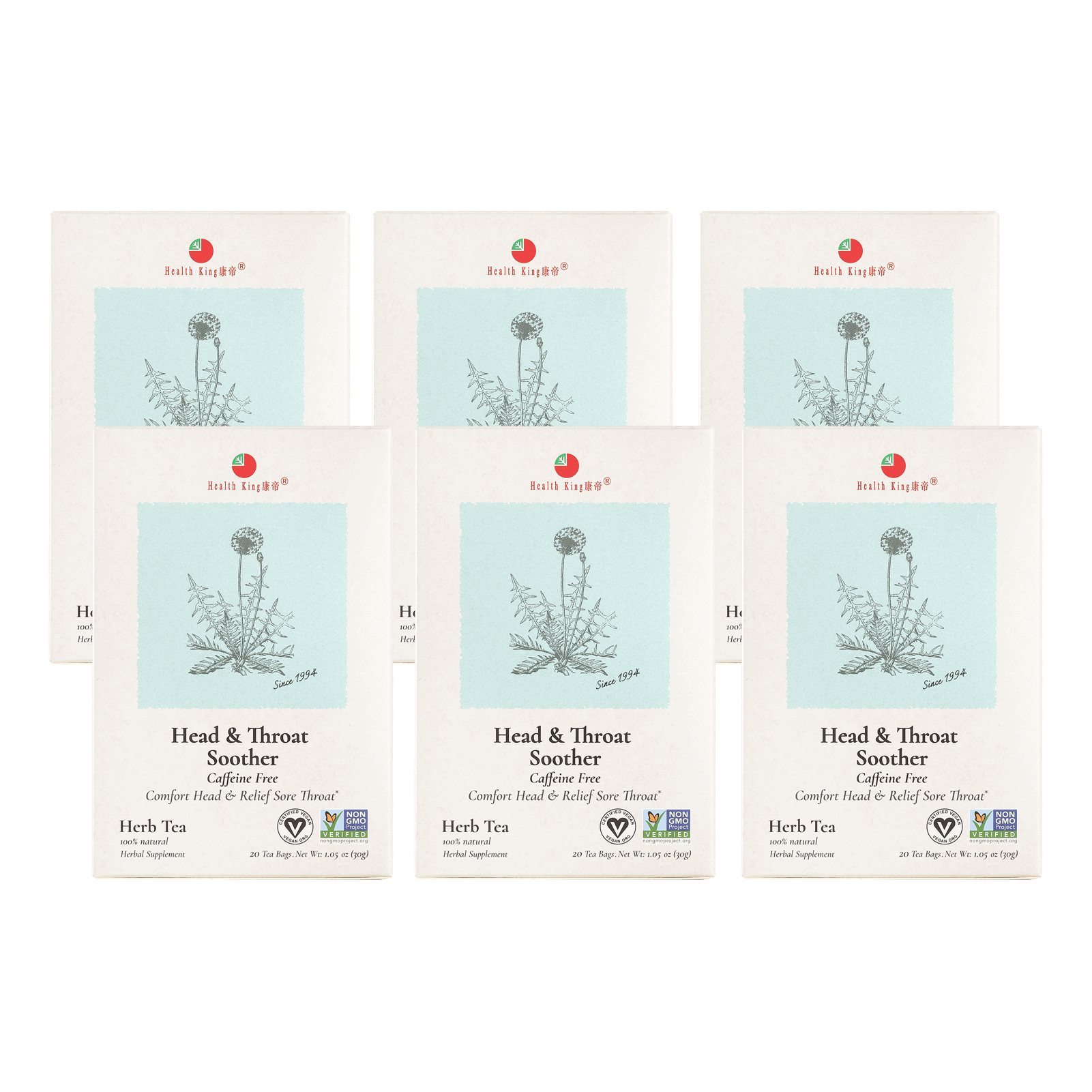 Head & Throat Soother Herb Tea | Comfort Head & Relief Sore Throat - HealthKing