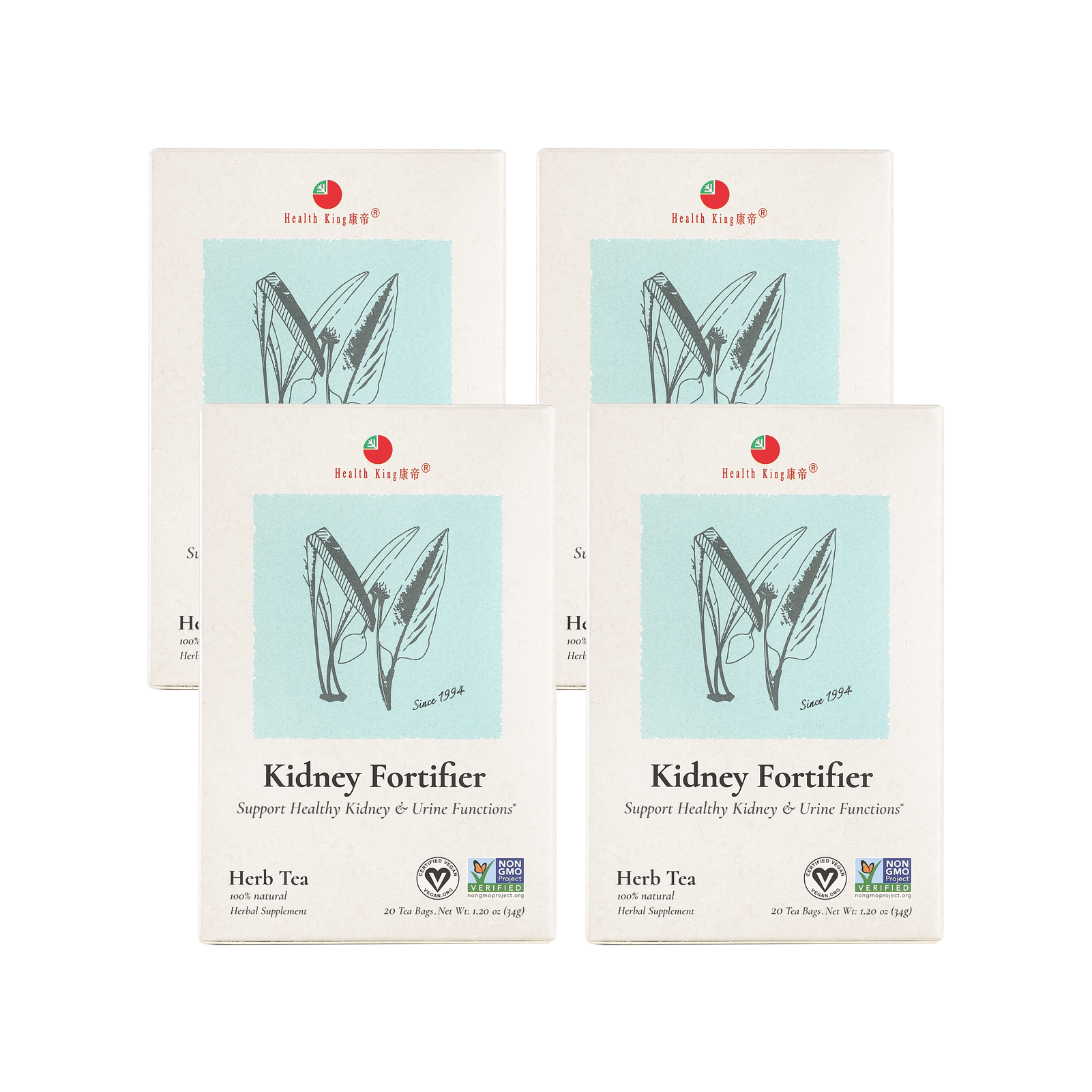 Kidney Fortifier Herb Tea | Support Healthy Kidney Functions & Urine Metabolism - HealthKing