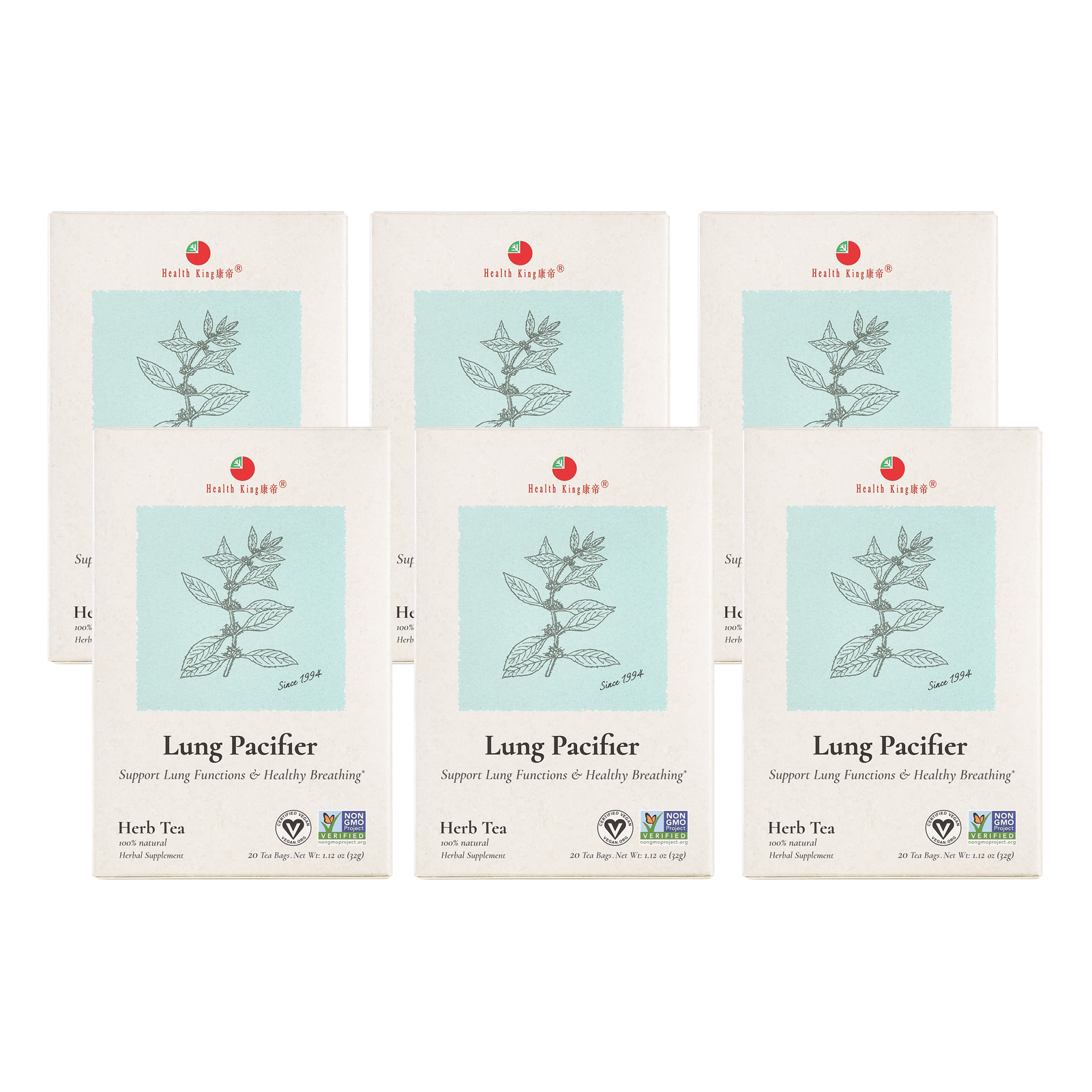 Lung Pacifier Herb Tea | Support Lung Functions & Healthy Breathing - HealthKing