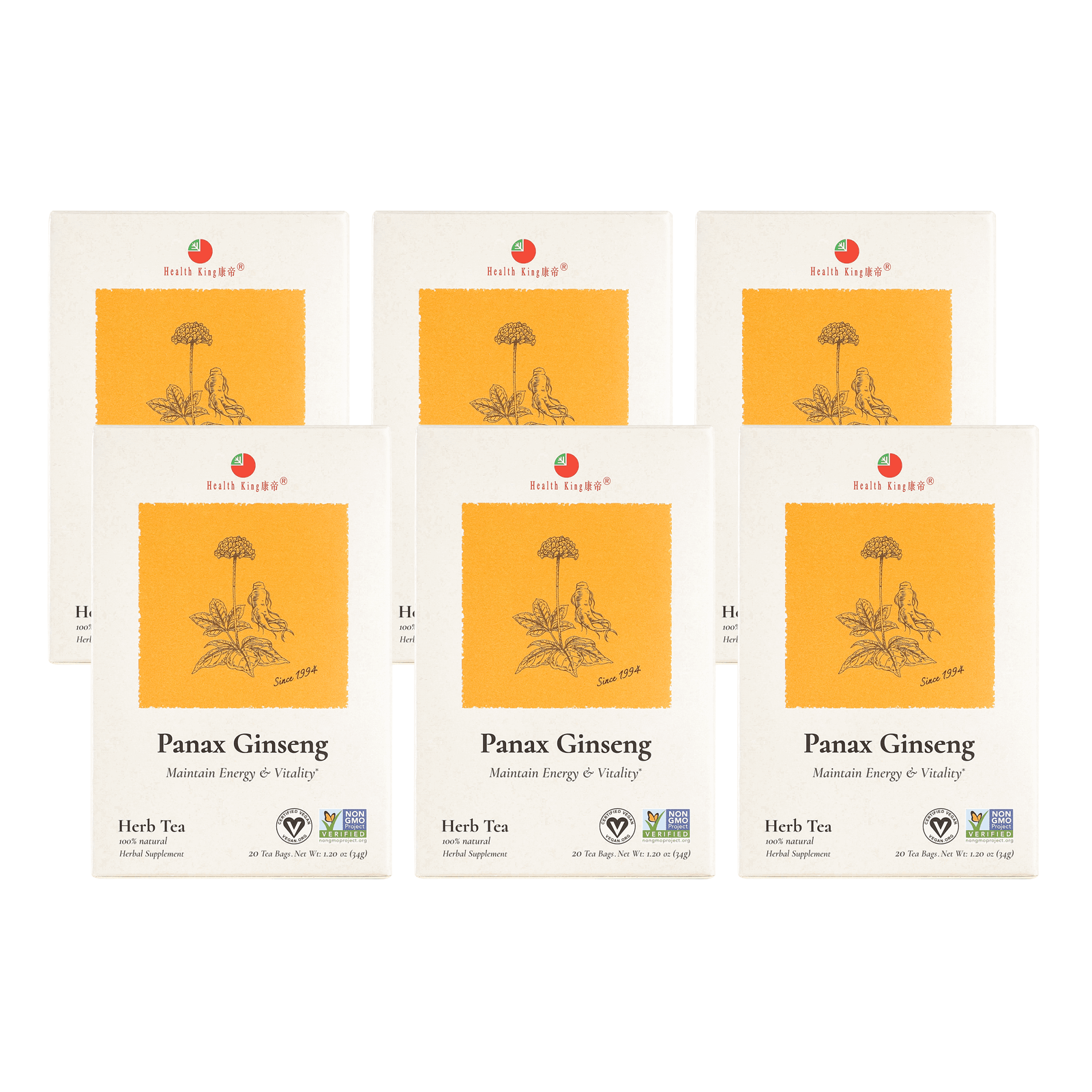 Panax Ginseng Herb Tea | Maintain Male Daily Energy & Vitality - HealthKing