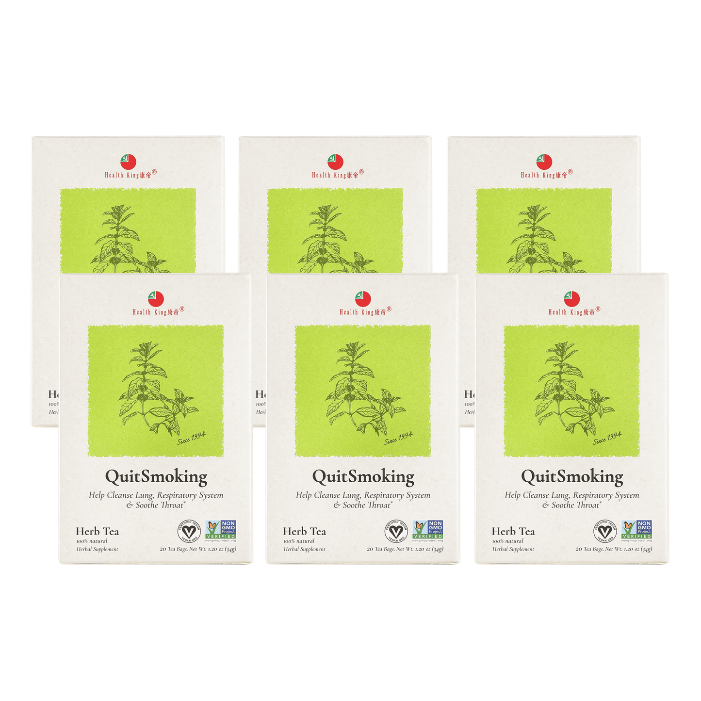 Quit Smoking Herb Tea | Help Cleanse Lung, Respiratory System & Soothe Throat - HealthKing
